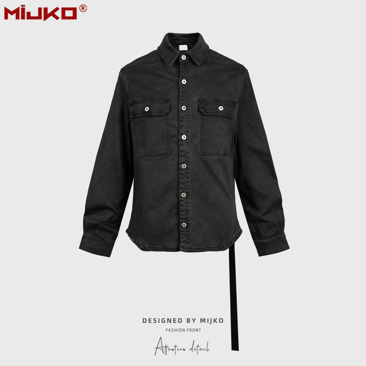 Mens Jacket Distress Denim Jacket MIJKO