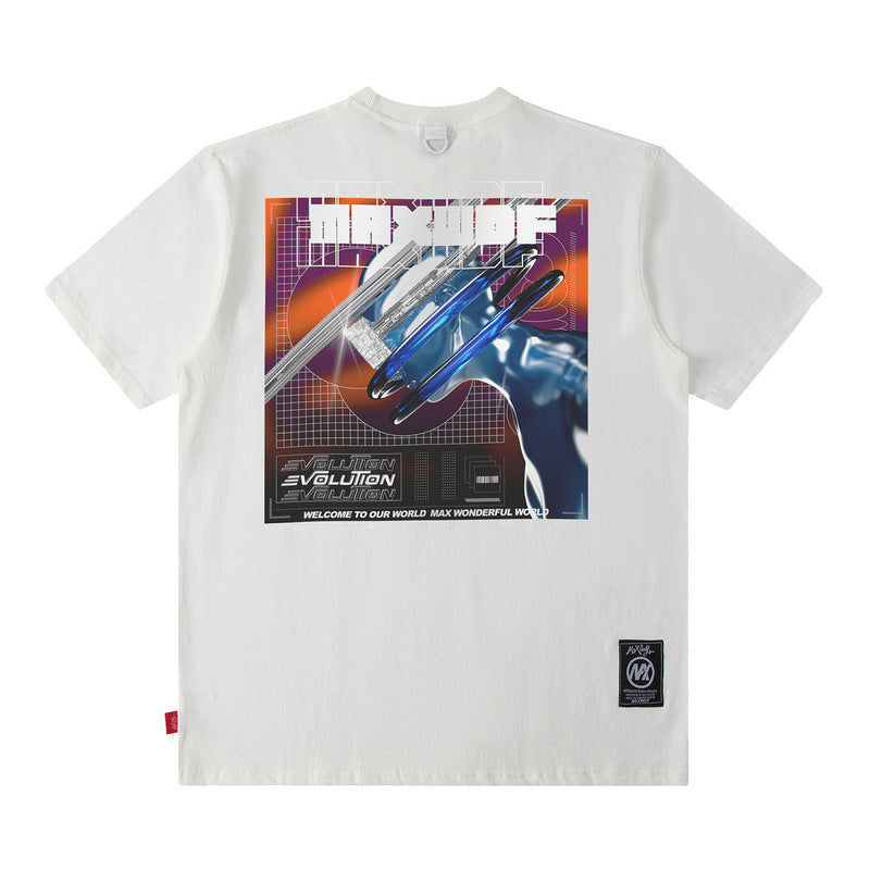 T-shirt homme imprimé à manches courtes, ample pour hommes et femmes
