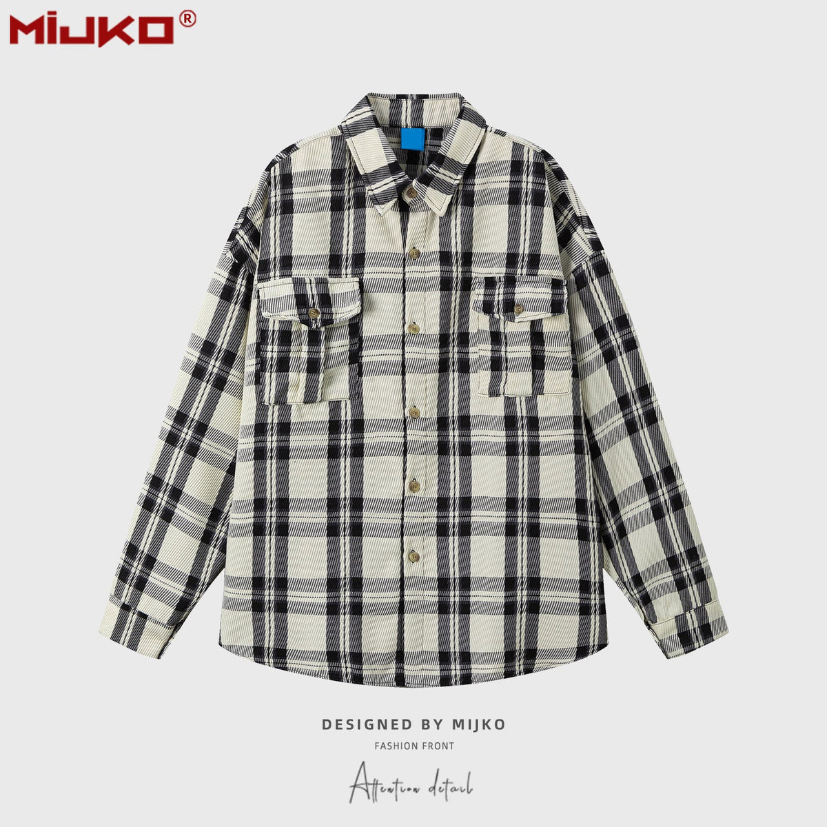 Mens Jacket Plaid Jacket MIJKO