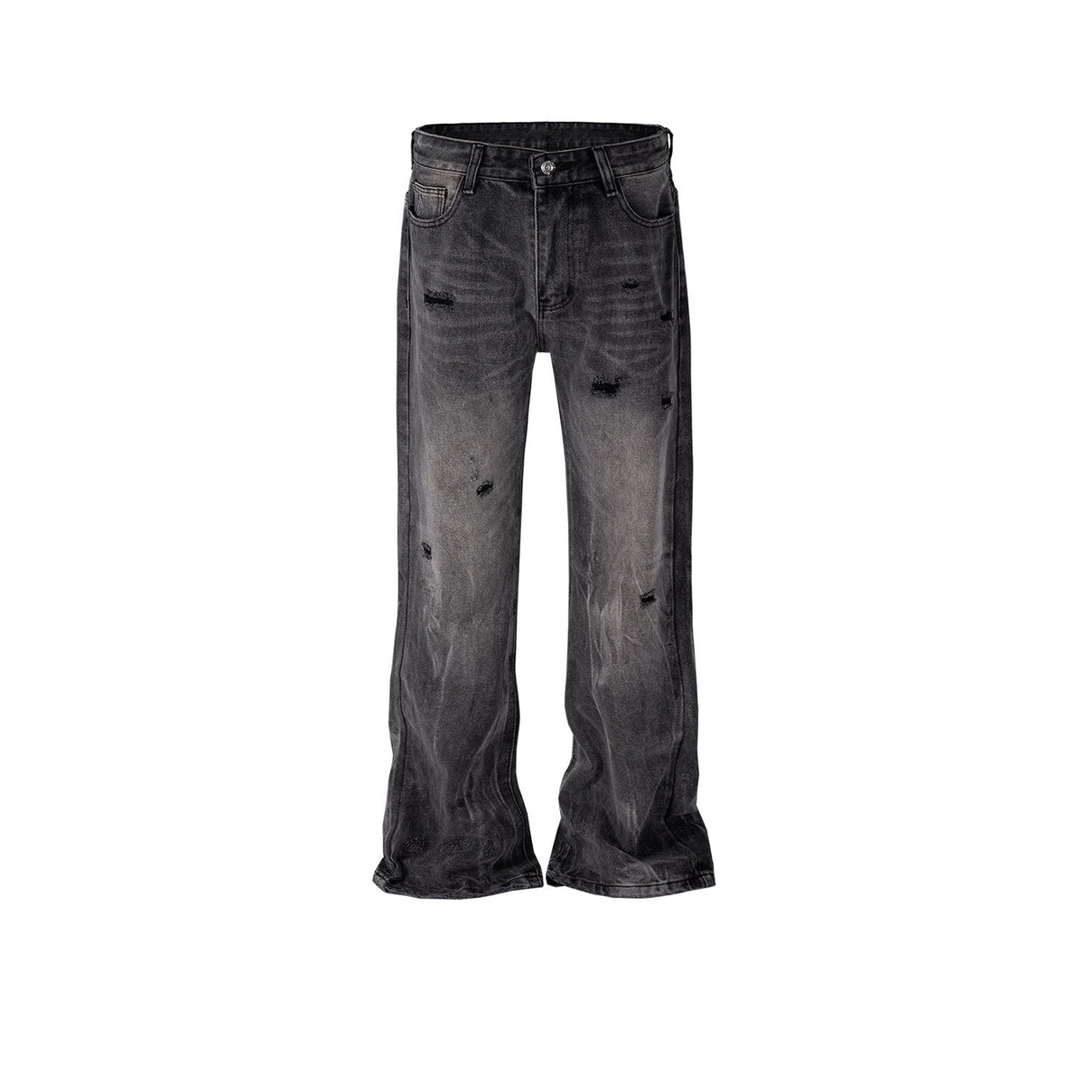 Men's Vintage Pants Men's Clothing Women's Washing Water Old Trousers Men's and Women's Ripped Jeans MIJKO