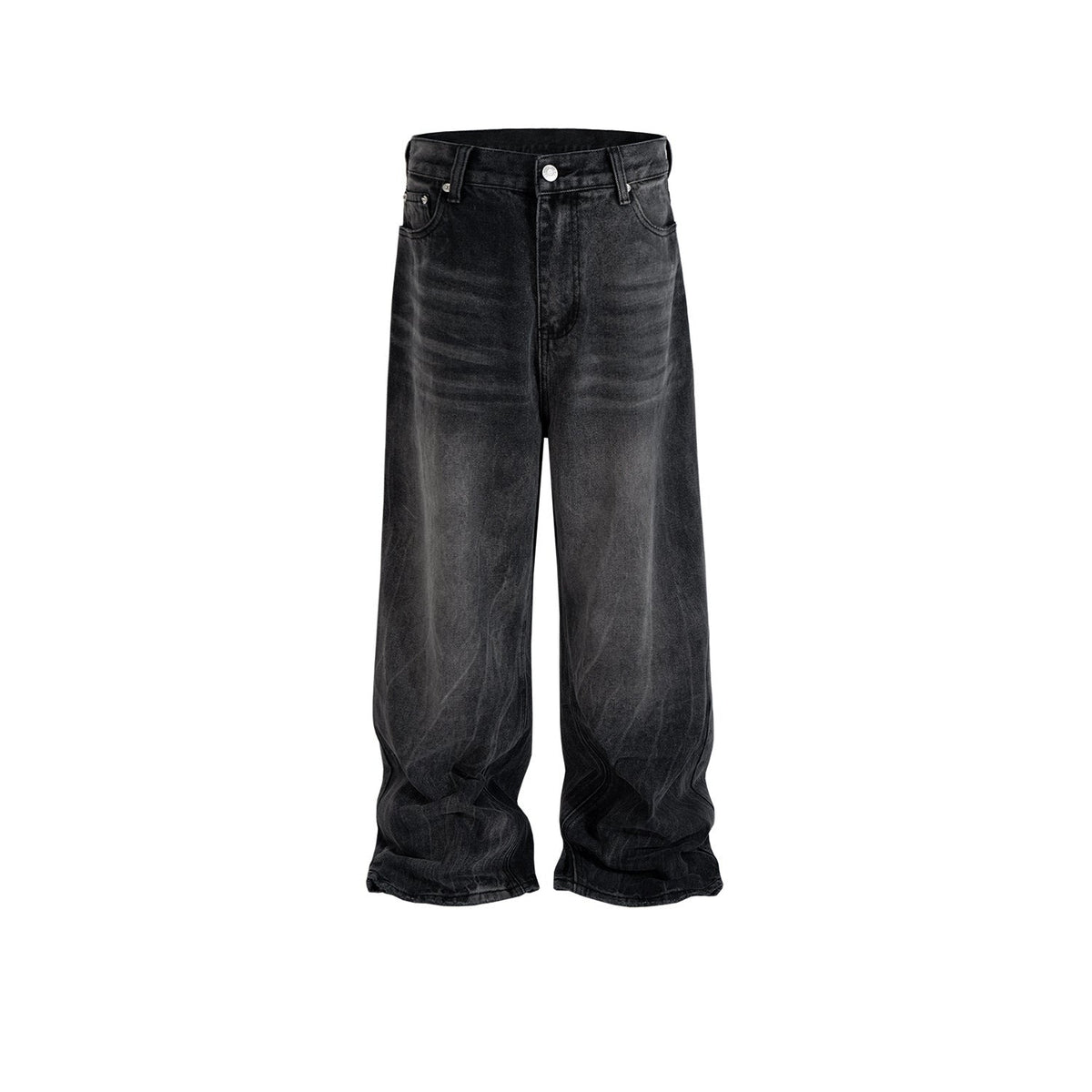 Men Vintage Pants washed trousers texture design men's and women's straight jeans MIJKO
