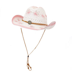 Chapeaux de cowboy en paille pour hommes et femmes - Protection solaire d'extérieur en bord de mer - Chapeau de plage