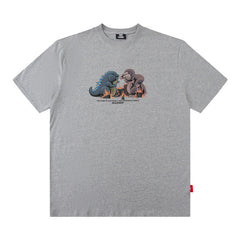 Men T Shirt Printed Couple Short Sleeve T-shirt Men and Women Hip Hop Loose Casual