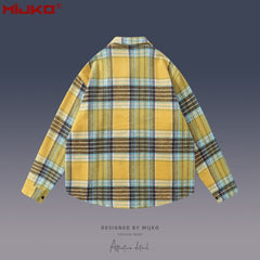 Mens Jacket Long Sleeve Wool Unisex Shirt MIJKO