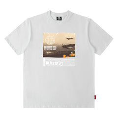 T-shirt Homme Imprimé Astronaute Hiphop Tendance Été Manches Courtes T-shirt Homme et Femme