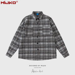 Mens Jacket Plaid Jacket Unisex MIJKO