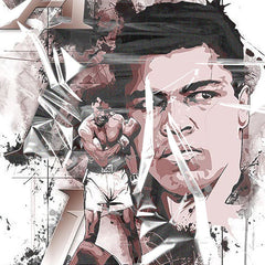 Men Vintage Boxer T-Shirts Muhammad Ali-Haj Printed Short Sleeve T-Shirt Loose Vintage