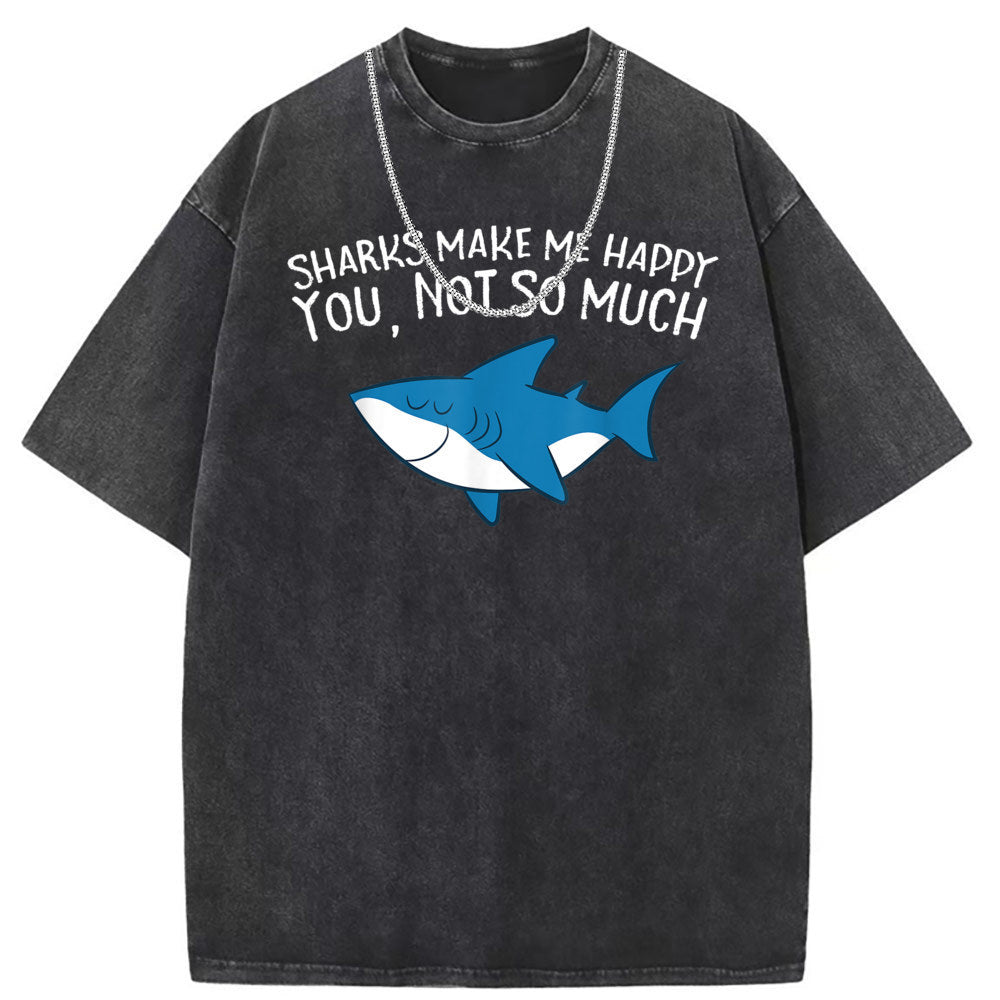 Men T Shirts Short Sleeve T-Shirt Men's Washed Old Punk