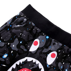 Ape Head Trend Brand Shark Head Luminous Shorts Male Teen Cotton Printed Five-Point Pants Straight Beach