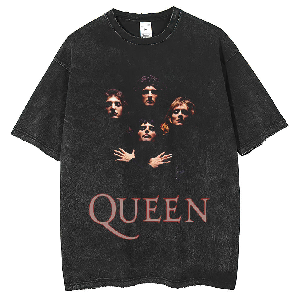 Men T Shirts American Queen Band T-Shirt Loose