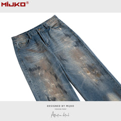Mens Vintage Pants Make Old Jeans Straight MIJKO