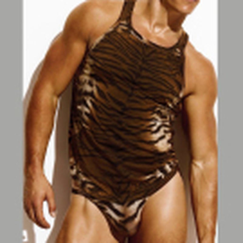 Rave Outfits Mens Vest Leopard