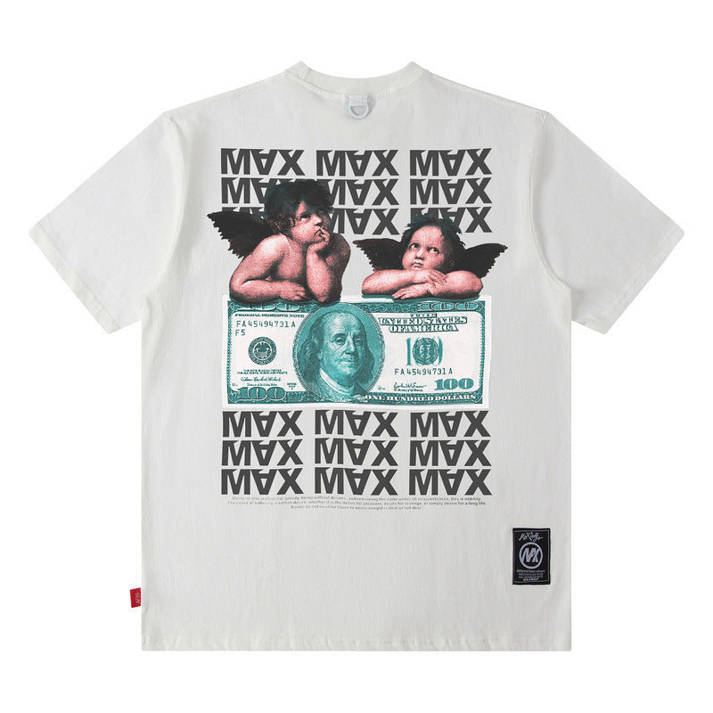 T-shirt homme à manches courtes, t-shirt homme et femme, couple rétro, ample, couple hip hop