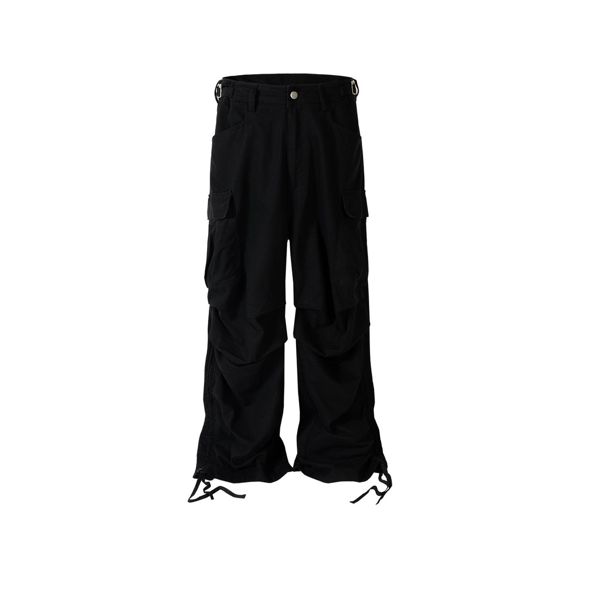 Mens Vintage Pants Casual Trousers High Street Side Zipper Multi-Pocket Overalls MIJKO