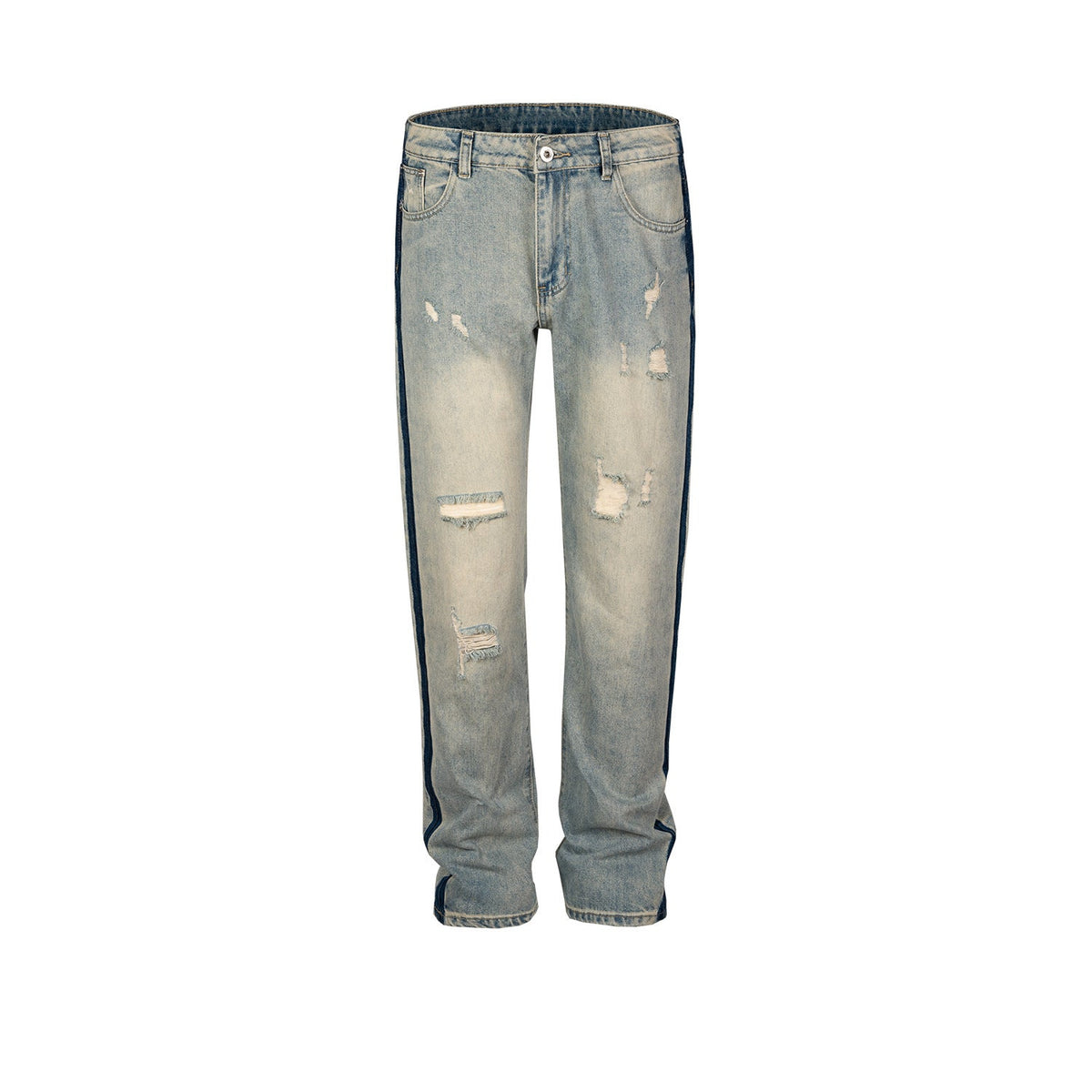 Men's Vintage Pants Printed Pants Men's and Women's Washed Old Jeans MIJKO