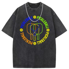 Men T Shirts Short Sleeve T-Shirt Washed Old Punk Loose