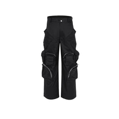 Men Vintage Pants Casual Pants Functional Multi-Bag Wide Leg Pants MIJKO