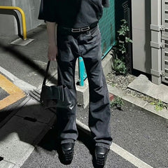 Mens Vintage Pants Mens Women's Trousers Demna Flared Washed Flared Jeans MIJKO