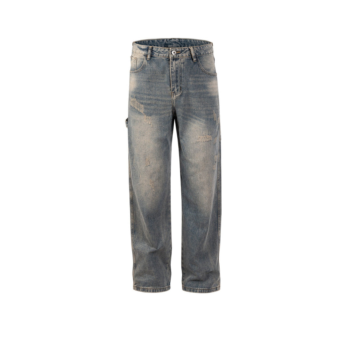 Men's Vintage Pants Men's Women's Wash Water Old Trousers Straight Jeans MIJKO