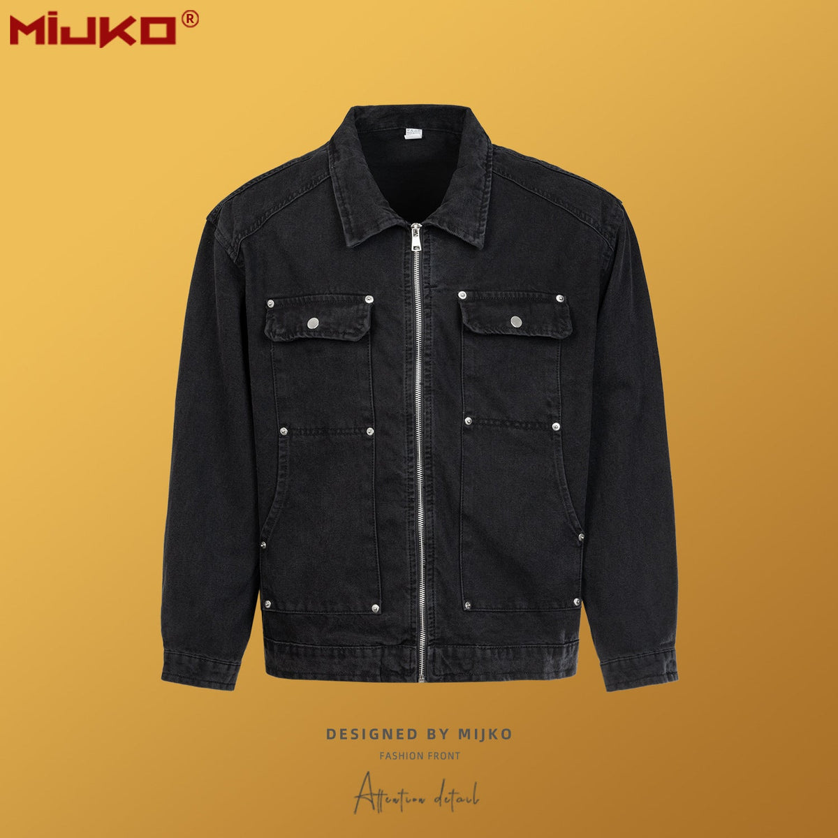 Mens Jacket Unisex Mainstream Fashion Denim Jacket MIJKO