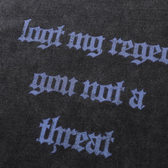 Men Long Sleeve T Shirt Angel Statue Printed Distressed