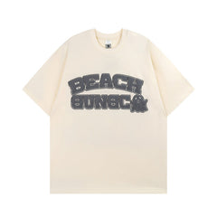 Men T Shirt Puff Print Short Sleeve T-shirt Men and Women Hip Hop Loose