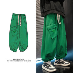 Men Cargo Pants Retro Classic Men's Spring and Autumn Loose Straight Casual Working Pants