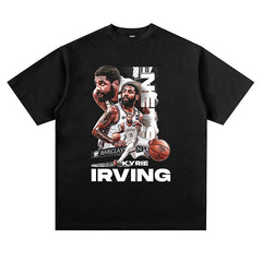Nba T Shirt Kyrie Irving Basketable Nets Team Printed Short Sleeve T-shirt Loose Shoulder Basketball