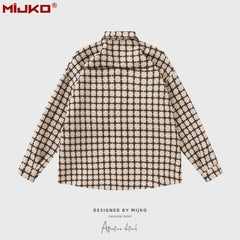 Mens Jacket Loose Checked Jacket MIJKO