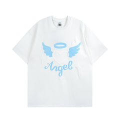 Men T Shirt Sweet Cool Love Puff Print Couple Short Sleeve T-shirt Men and Women