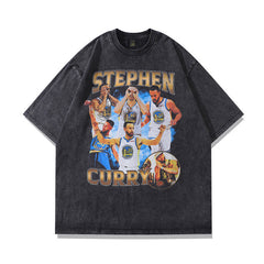 Men T Shirt Hip Hop Star Portrait Printing Short Sleeve T-shirt Men and Women