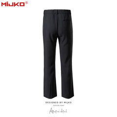 Mens Vintage Pants Wide-footed Flared Pants Trousers MIJKO