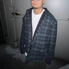 Mens Jacket Unisex Plaid Jacket MIJKO