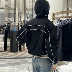 Mens Jacket Zip Embellished Mainstream Fashion Cotton Jacket MIJKO