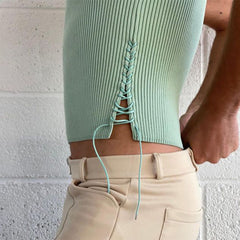 Rave Outfits Mens Vest Irregular Shoulder Strap