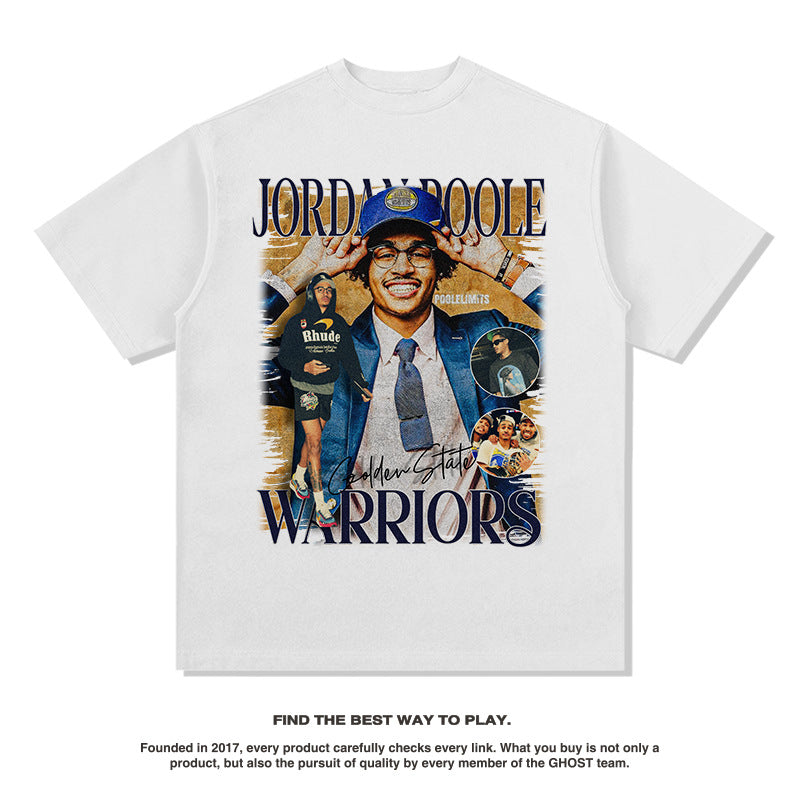 Nba T Shirt Poole Basketball Star Printed Short Sleeve T-shirt American Style