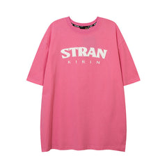 T-shirt Homme Lettre Manches Courtes Harajuku Marque Tendance Été Couple