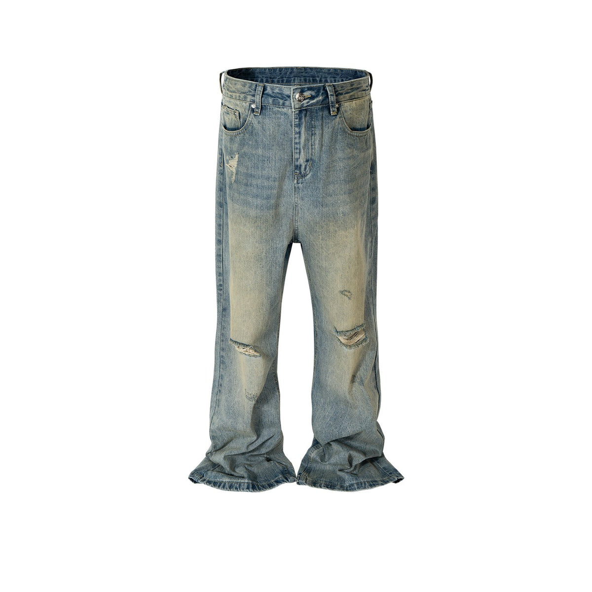 Men's Vintage Pants Men's Clothing Women's Washed Old Trousers Men's and Women's Blue Jeans MIJKO