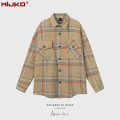 Mens Jacket Vintage Plaid Wow Jacket Couple MIJKO