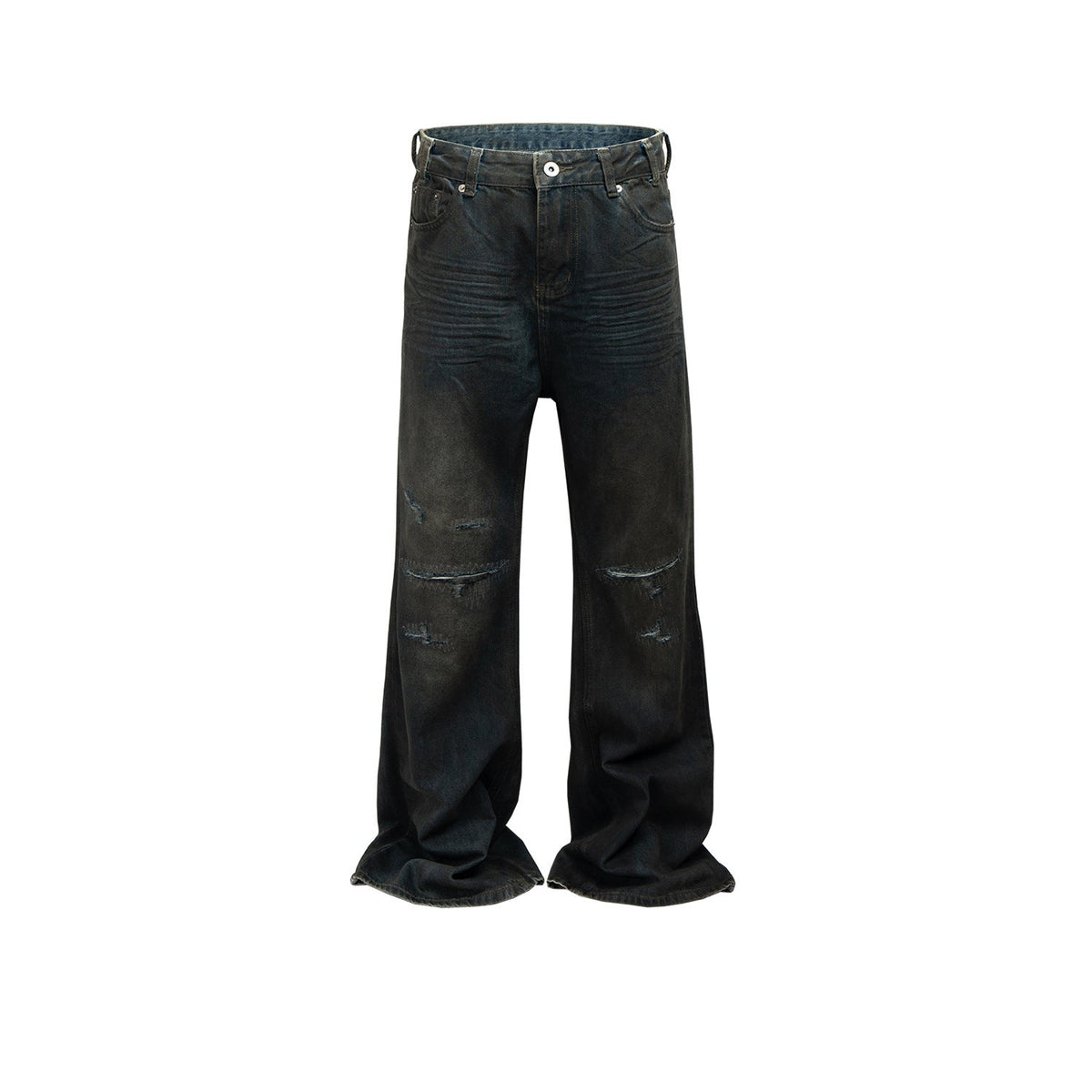 Men's Vintage Pants Jeans Men's and Women's Lightly Ripped Wide Pants MIJKO
