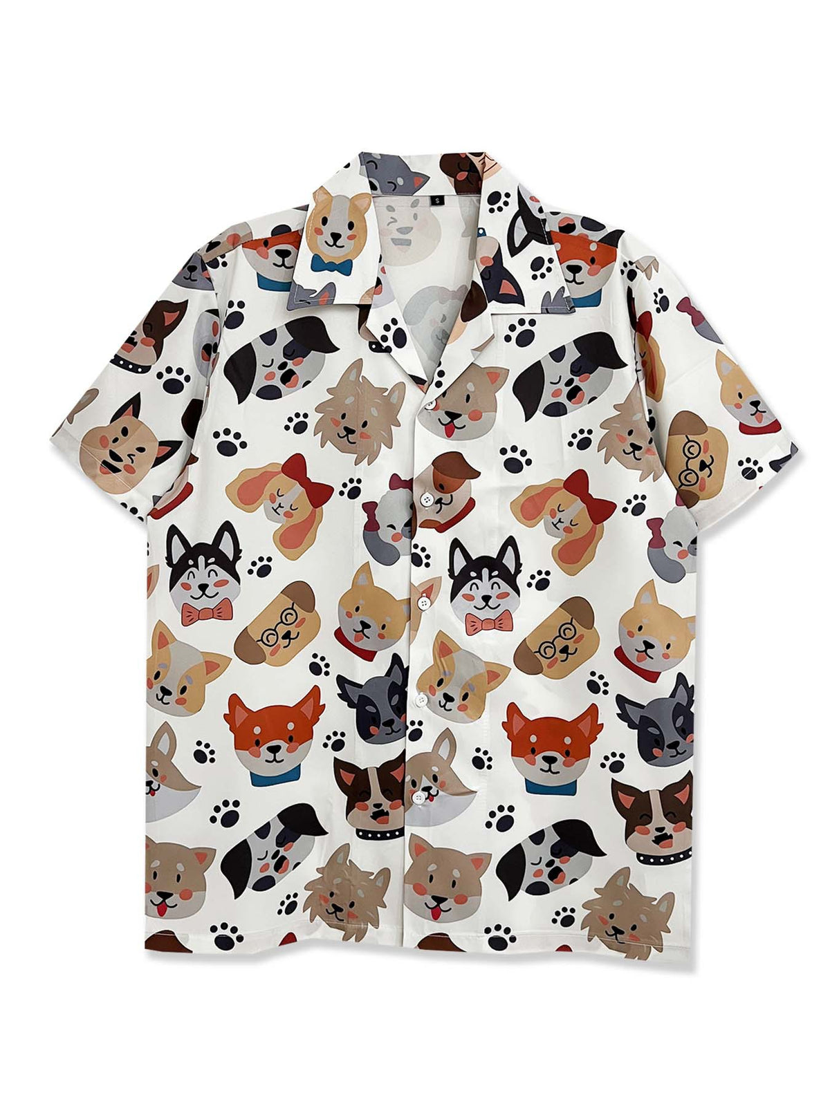 Heavy weight small fresh trendy brand harajuku academy casual student loose short-sleeved shirt men's beach floral shirt women