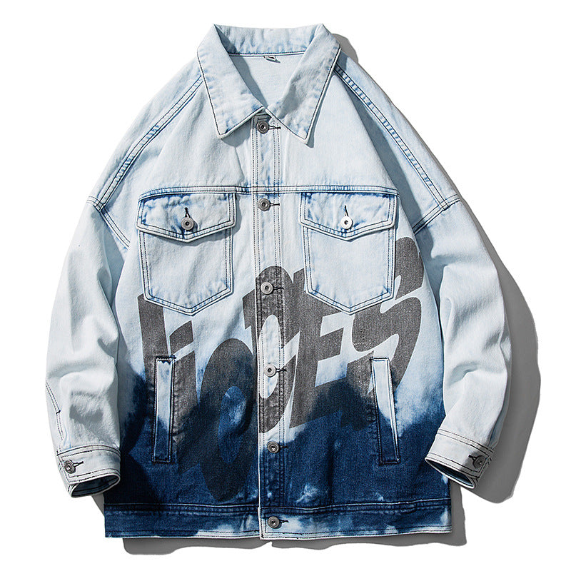 Veste en Jean Printemps Homme Grande Taille Ample Décontractée