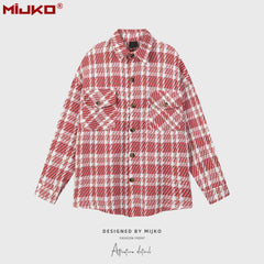 Mens Jacket Vintage Plaid Wow Jacket Couple MIJKO
