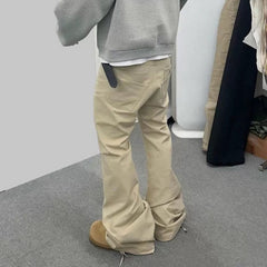 Mens Vintage Pants Drawstring Casual Bootcut Pants MIJKO