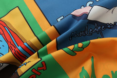 Hong kong style vintage oil painting flower shirt men's retro lazy style handsome loose couple short-sleeved shirt outwear women