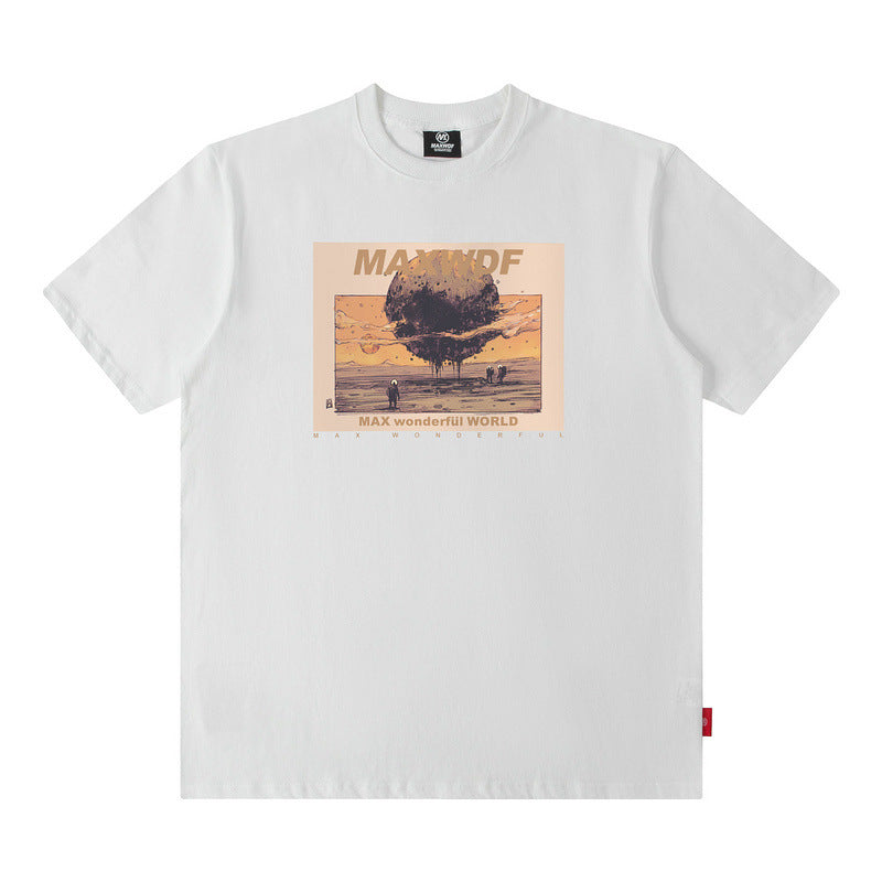 T-shirt imprimé à manches courtes pour homme et femme