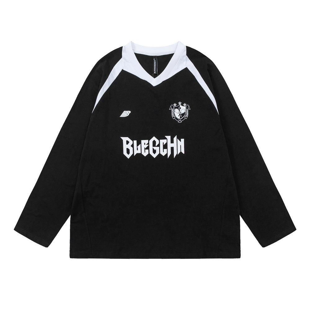 Men Long Sleeve T Shirt Racing Printing Sports