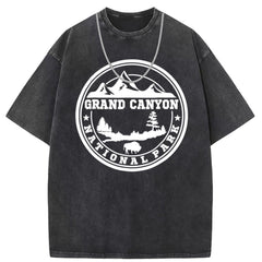 Men T Shirts Washed Old Printed Short Sleeve T-Shirts Loose Casual