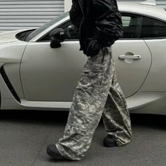 Men's Vintage Pants Men's Women's Baggy Overalls Straight Casual Pants MIJKO