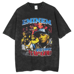 Men's T Shirts Washing water to make old men's short-sleeved T-shirts